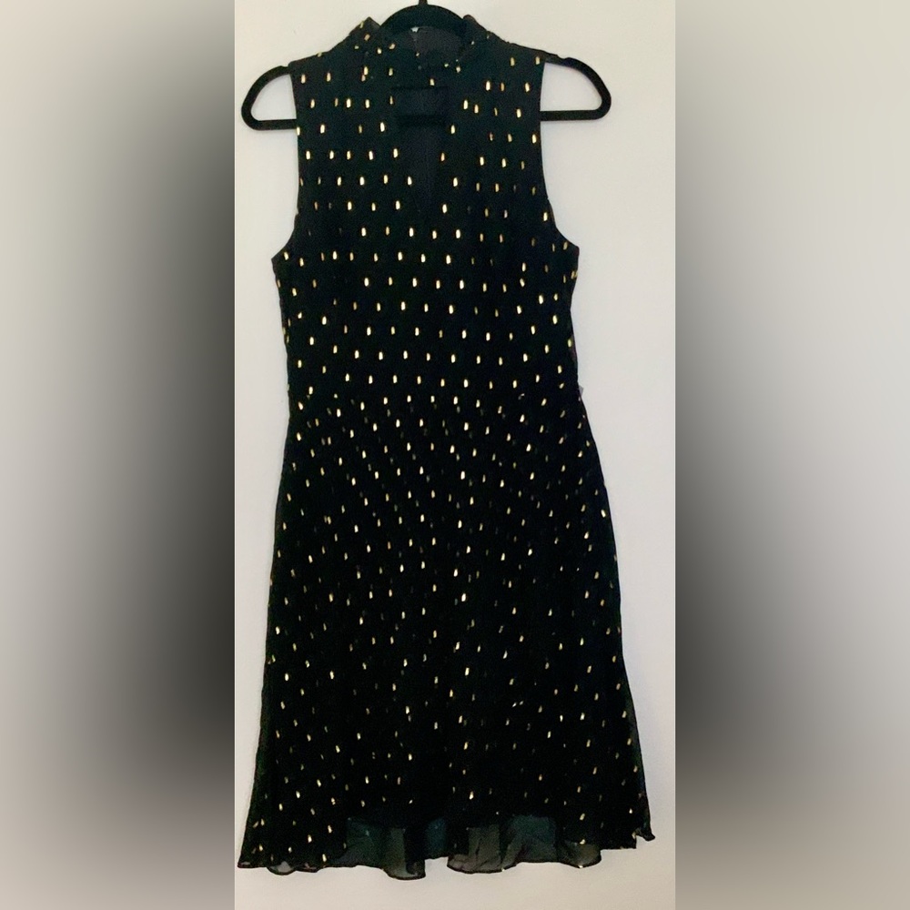 Black and gold dress